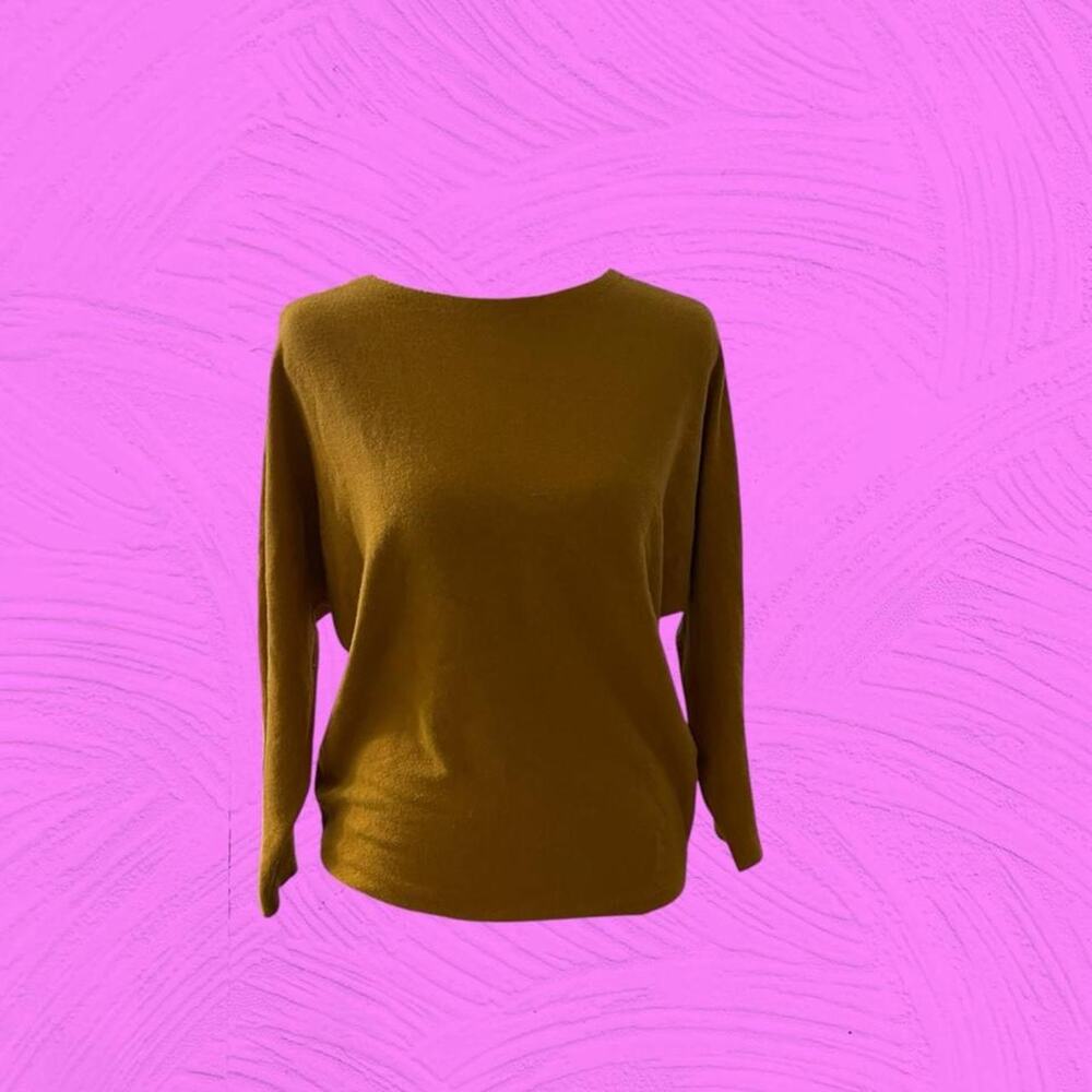 Vita Milano Mustard/gold Knit Sweater
